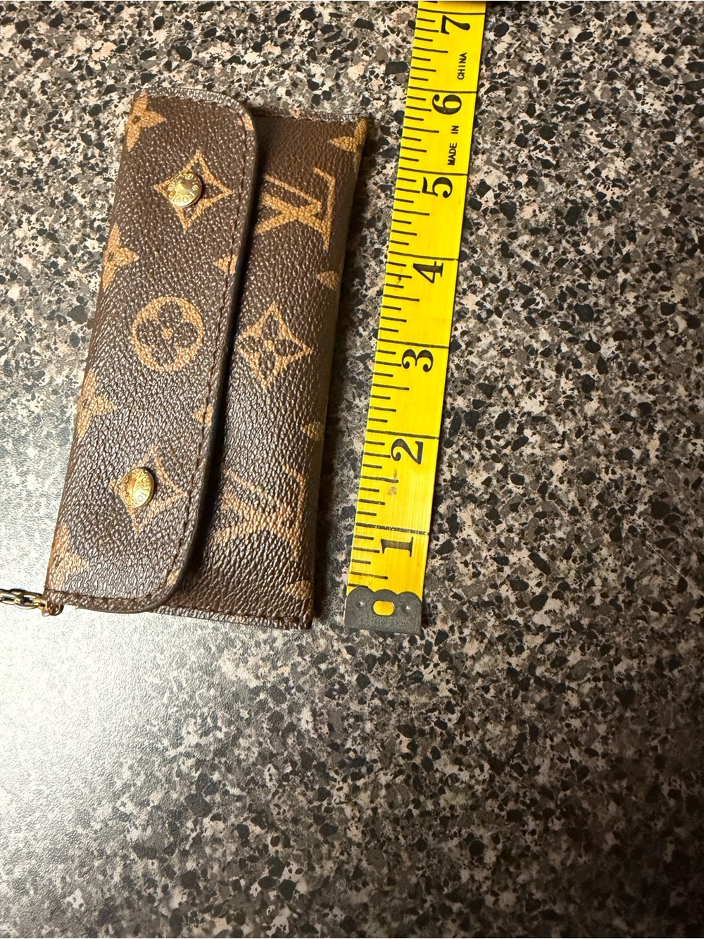 Louis Vuitton Monogram Key Pouch in Brown with Gold Hardware - Picture 7 of 7